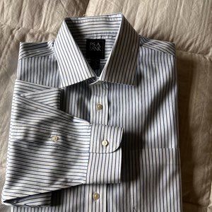 Brand New, Jos A Bank Spread Collar Stripe Dress Shirt